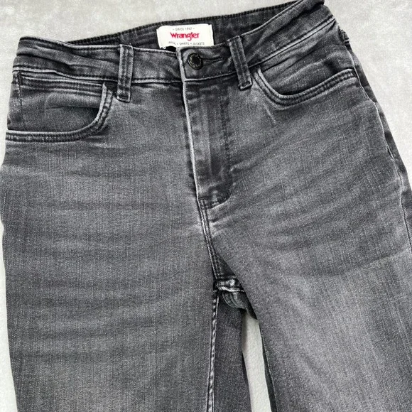 Wrangler High Rise Bold Bootcut Jeans Womens 0 Black Faded Stretch Western Denim - Picture 4 of 16